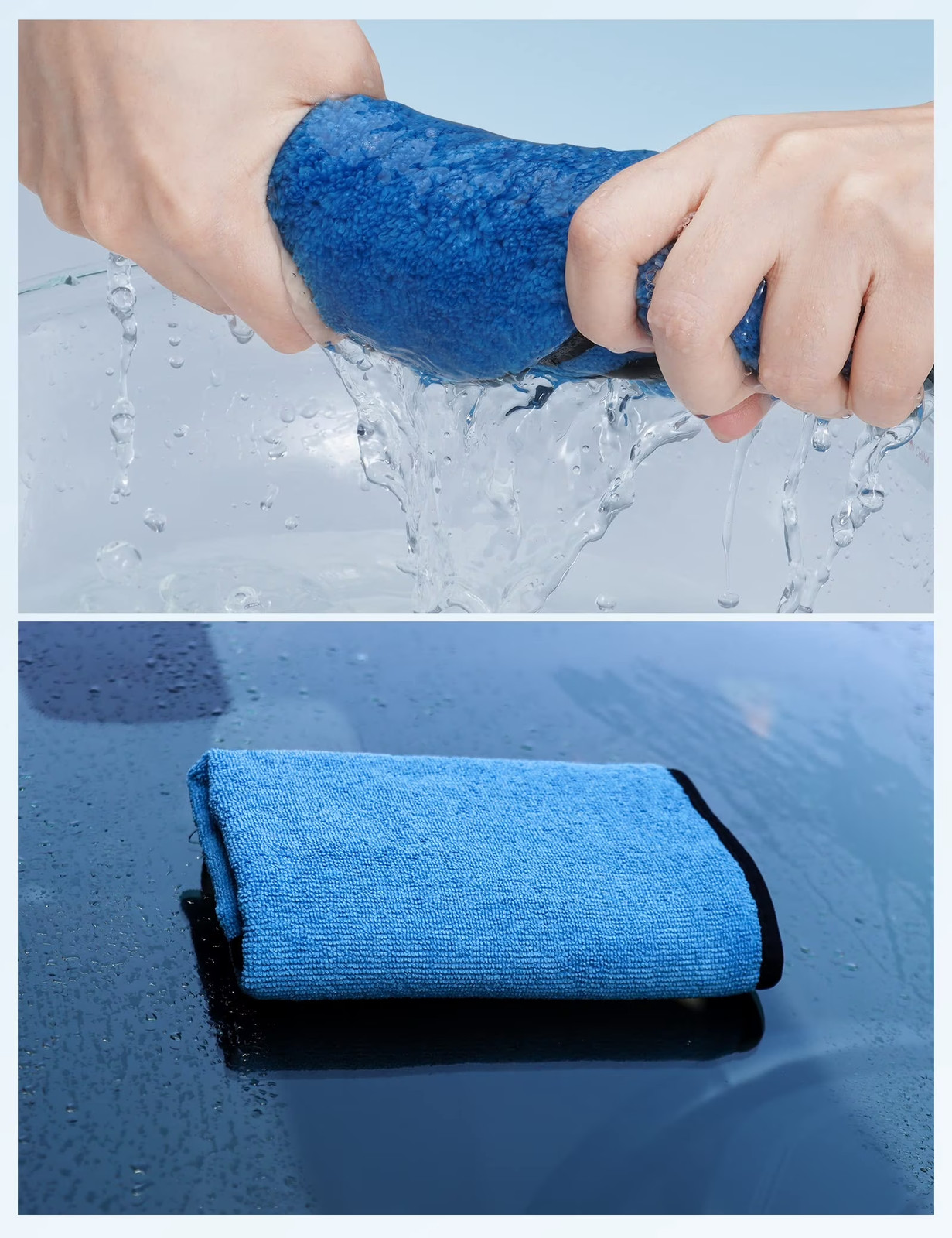 6-Pack Microfiber Car Cleaning Cloths, Auto Detailing Towels for Washing, Drying