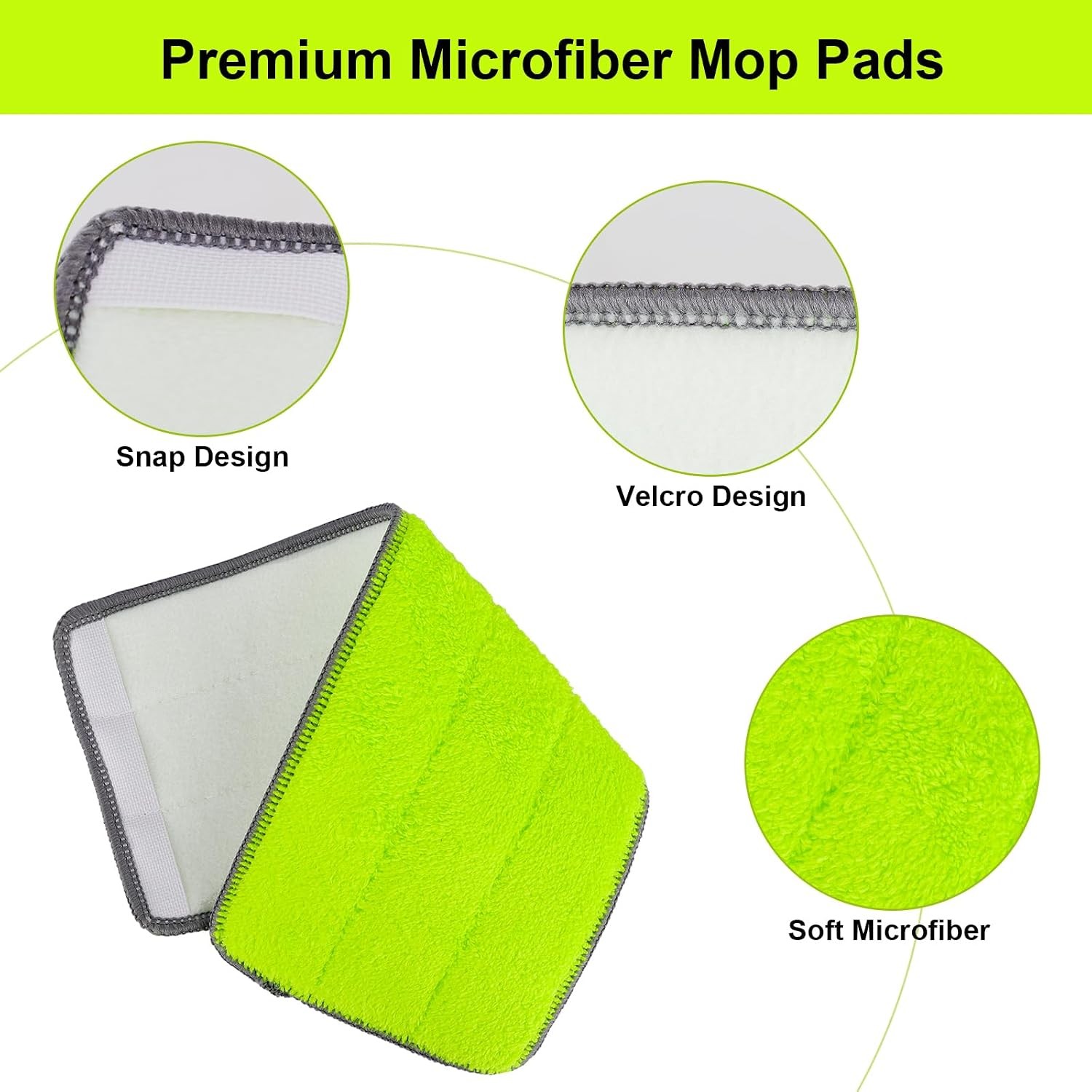Microfiber Mop Pads for Libman Rinse ‘n Wring Mop and Bucket System, 13in Washab