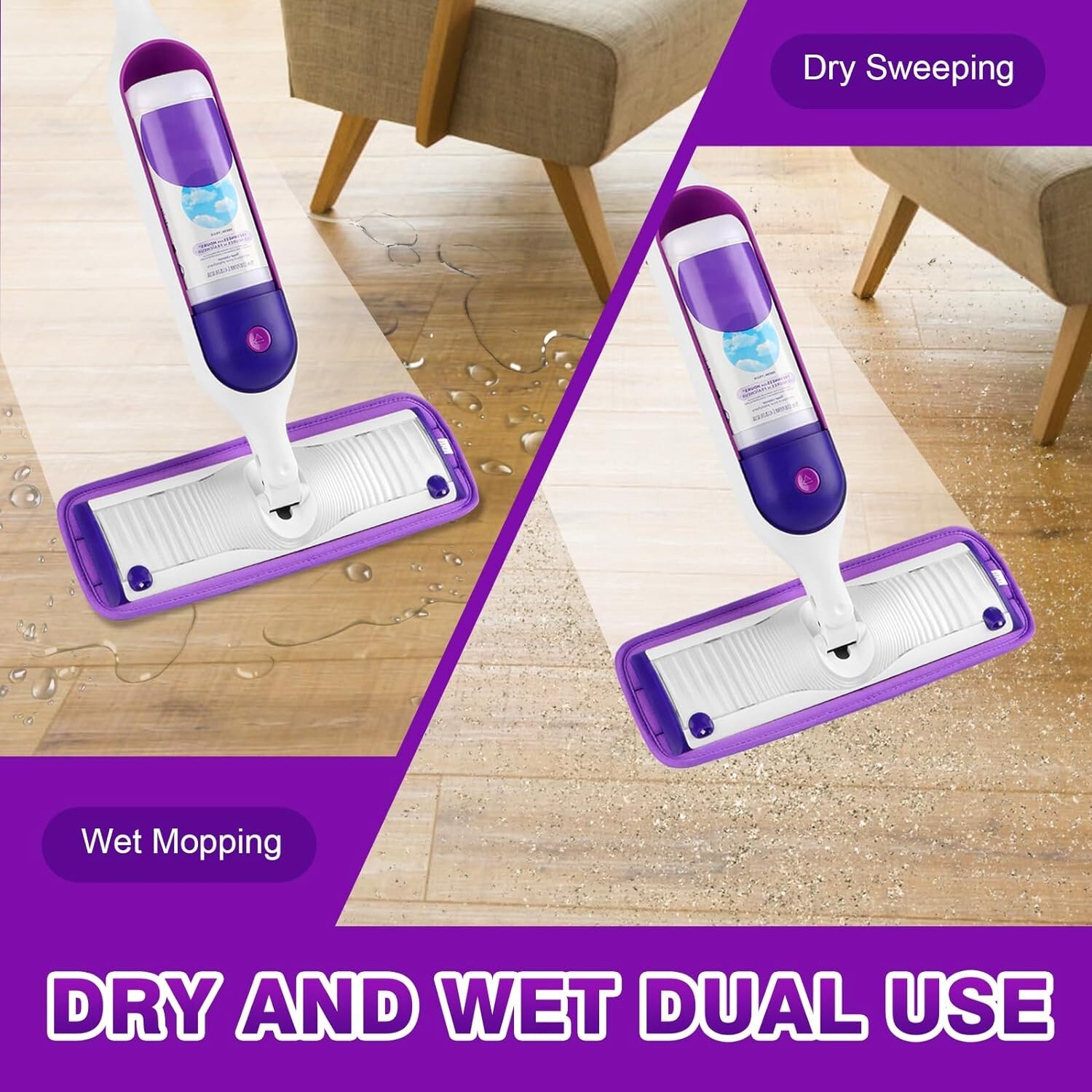 HOMEXCEL Reusable Microfiber Mop Pads for Swiffer PowerMop, Power Mop Pads Refil