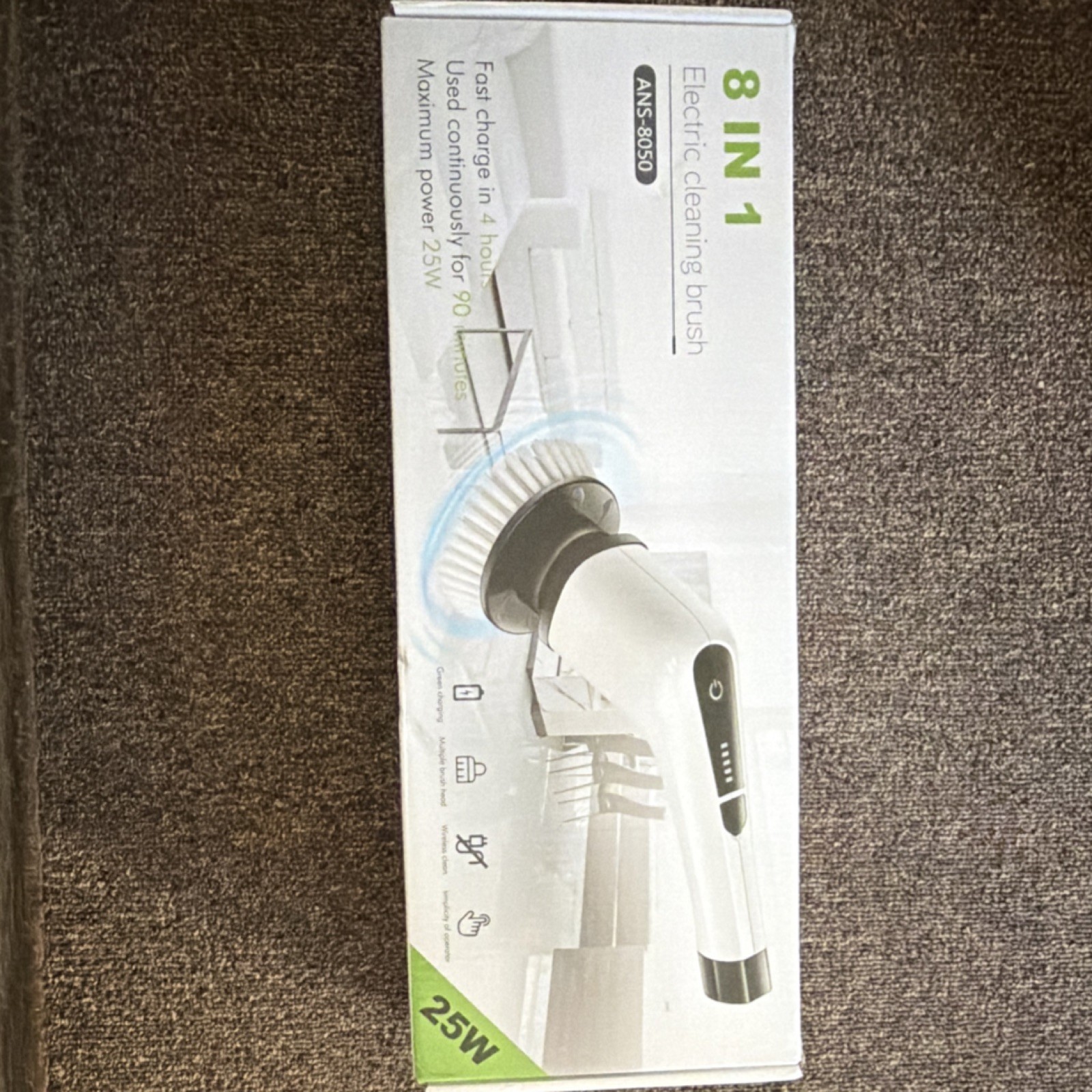 8 in 1 Electric Cleaning Brush ANS-8050 25W Multiple Heads for House & Car