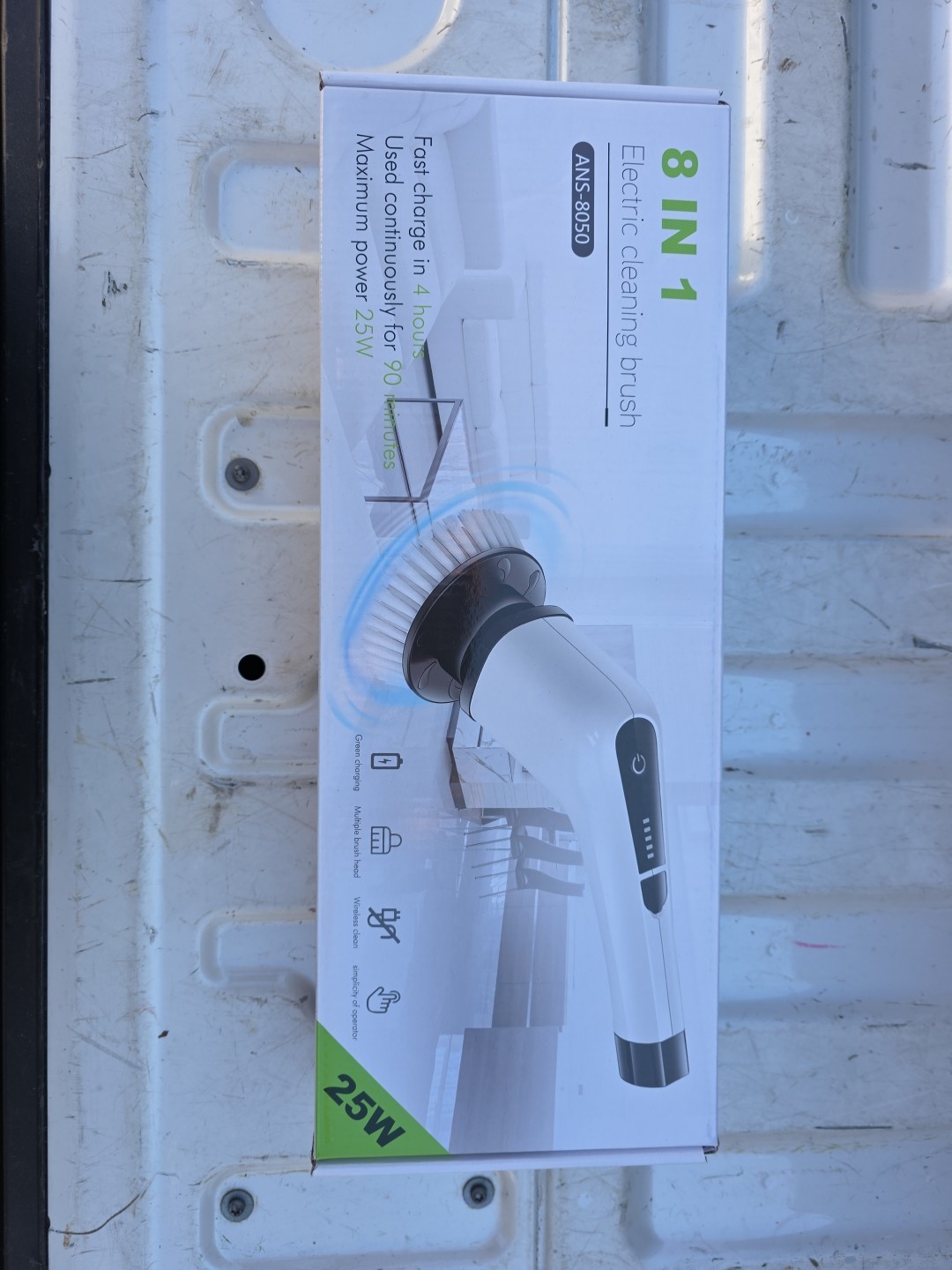 8 in 1 Cleaning Brush Rechargeable, Extend Handle