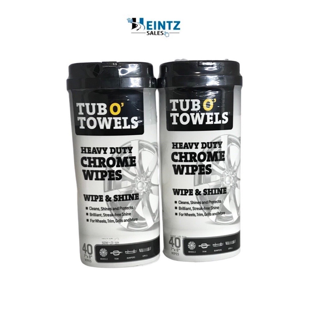 Tub O Towels TW40-CHR (2 Containers) Heavy Duty Chrome 40 Count Wipes