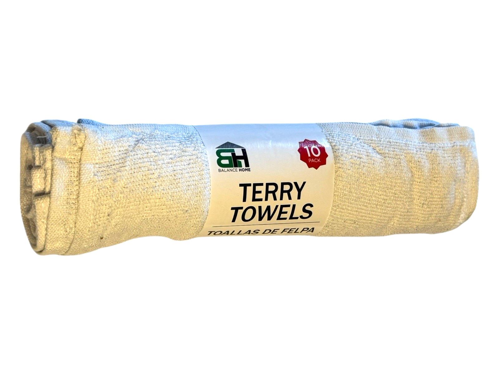 All Purpose 12″ x 12″ Terry Towels, 100% Cotton, 20 pcs (2 x 10 Packs) White