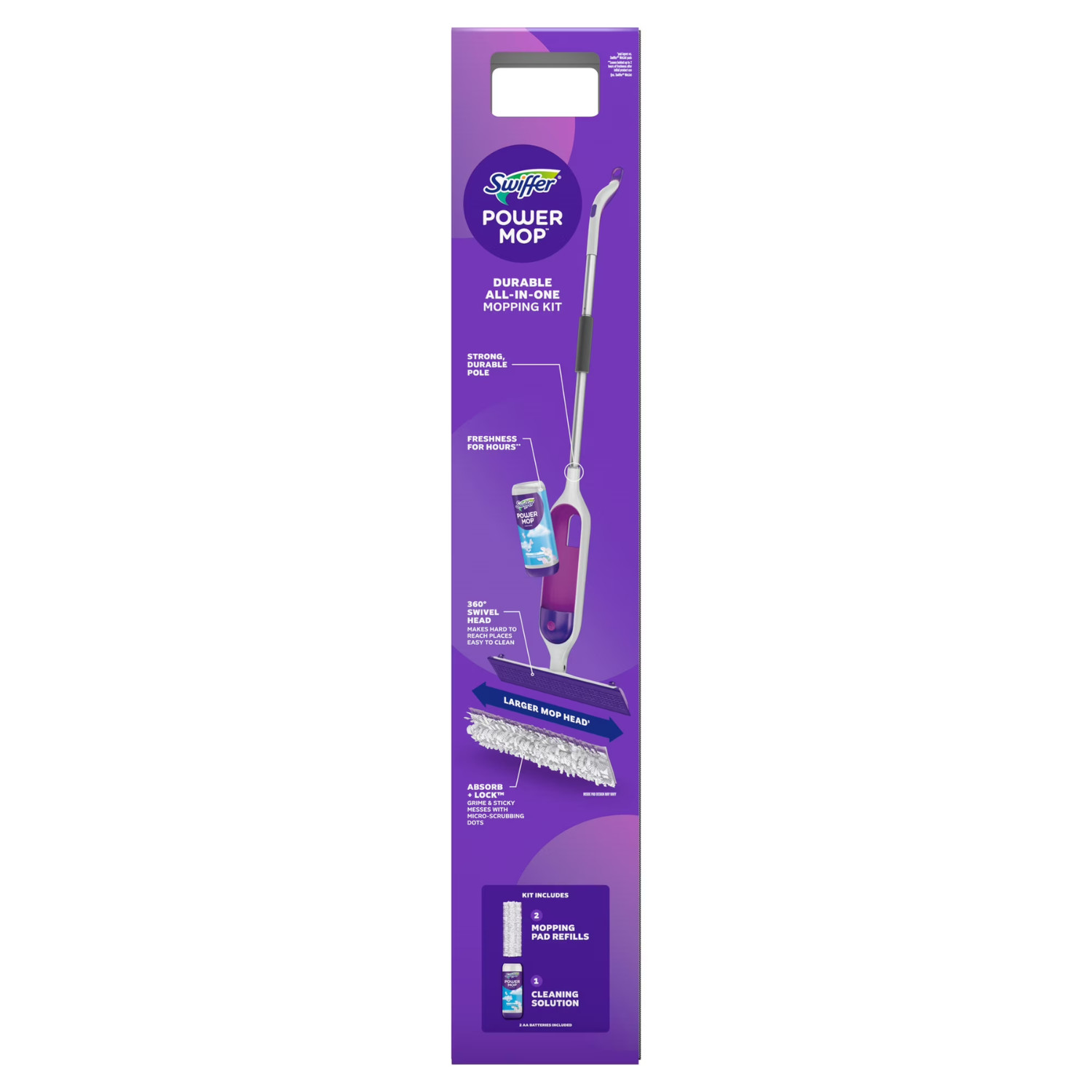 Swiffer PowerMop Multi-Surface Floor Mop Kit Fresh Scent Cleaning Set