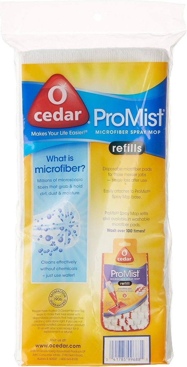 New OCedar ProMist Microfiber Spray Mop Refill Pads 1 Pk Of 10 Ocedar FREE SHIP