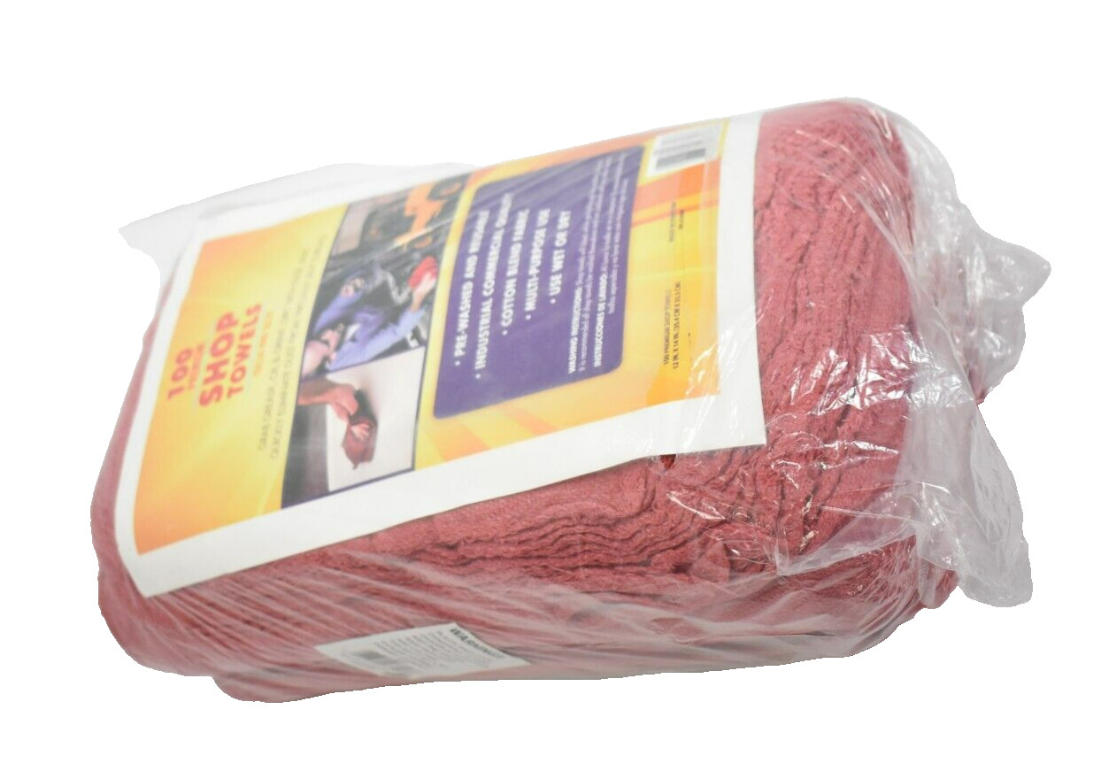 Simpli-Magic 78966 Shop Towel 14″ x 12″ Red Lot of 100 Multi-Purpose Towel