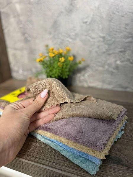 20pcs of 10×10 in microfiber soft absorbent kitchen cleaning towels, rags