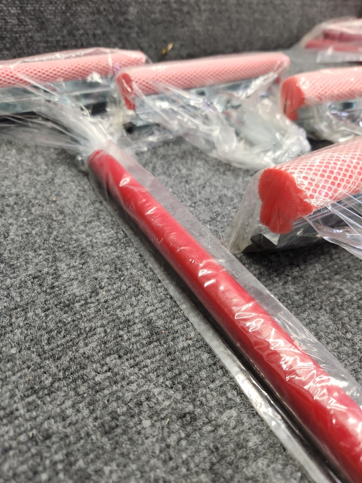 4-PK 8 in. Deluxe Professional Squeegee Red 16 in. Wood Handle