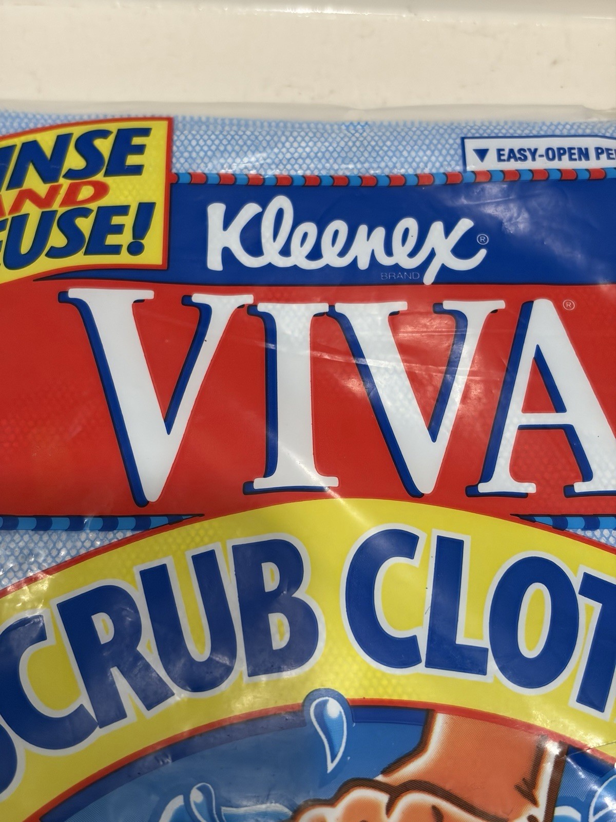 Kleenex VIVA Reusable Scrub Cloths 6 Pack – 1996 NOS Made In USA