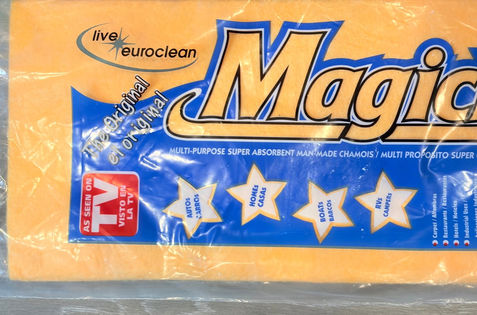 Live Euroclean Magicloth Multi-Purpose Super Absorbent Chamois Cloth NOS Germany
