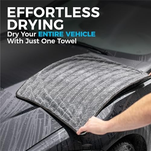 Gauntlet Car Drying Towel – 70/30 Korean Microfiber, Dries Faster 20in x 30in