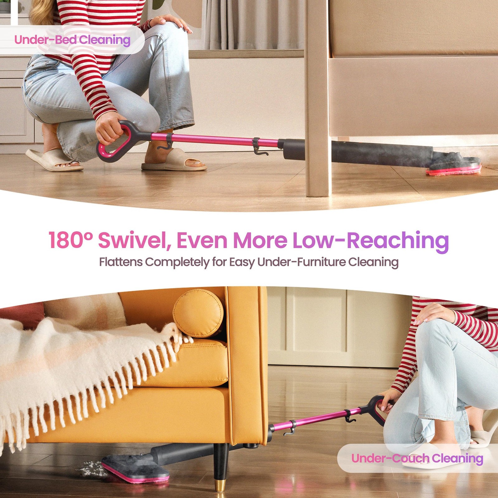 Schenley Steam Mop Cleaner Powerful 15s Fast Heat Up Chemical Free for
