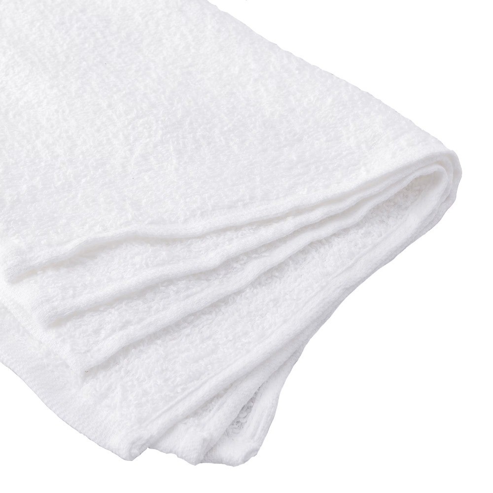 White Cotton Terry Towels 6-Pack Bath Hand Towels 14 x 17 Inches