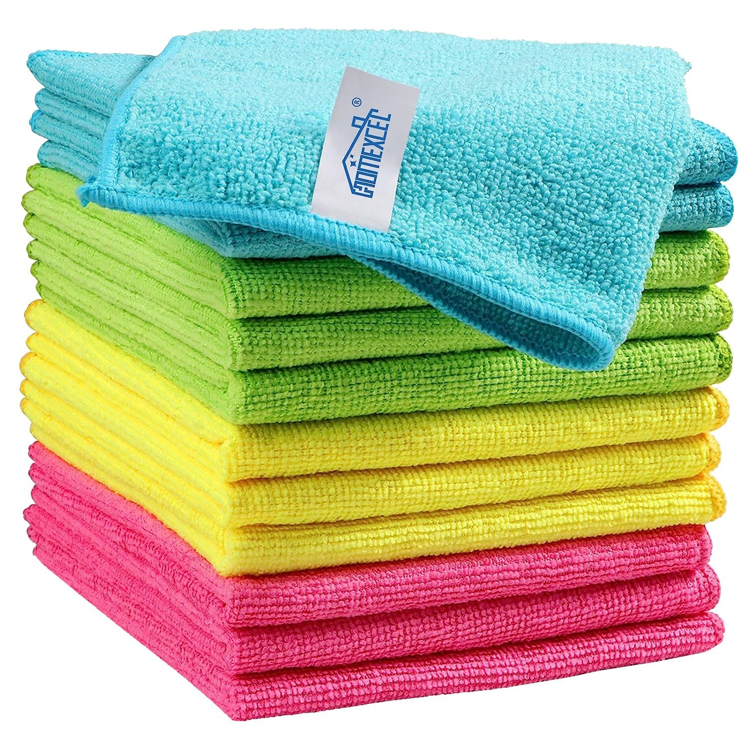 HOMEXCEL Microfiber Cleaning Cloth 210GSM Pack of 12 Size 11.5 x 11.5 Ultra Soft