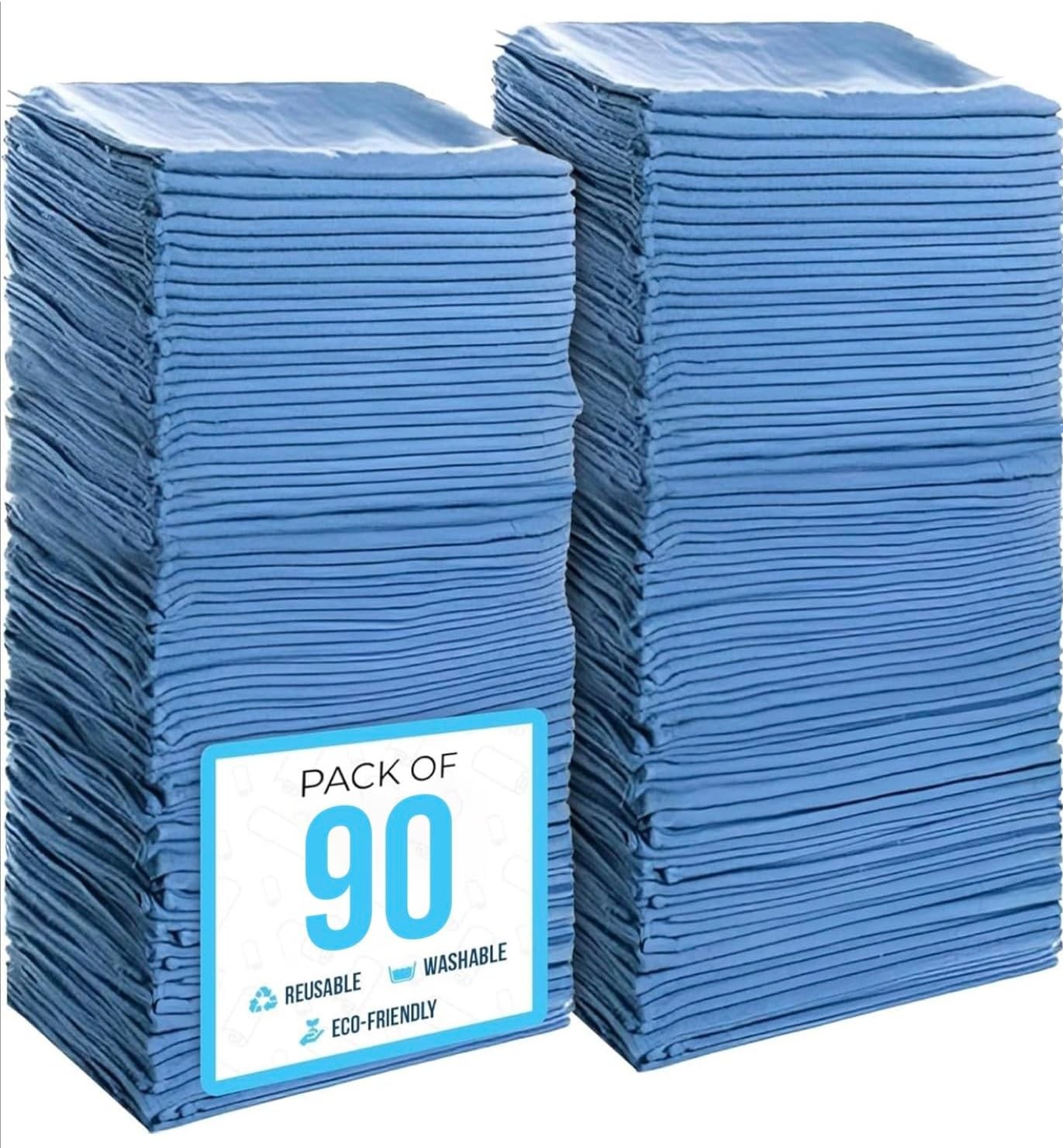 Simpli-Magic Cotton Shop Towels 14″x12″ (90 Pack) – Reusable Cleaning Shop Rags