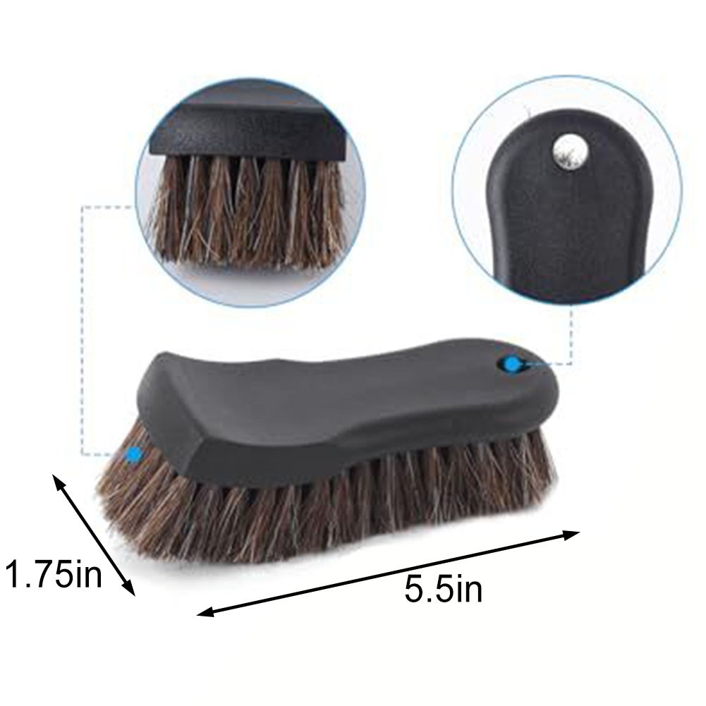 Automotive Care Brushes with Real Horsehair Ideal for Sensitive Fabric Surfaces