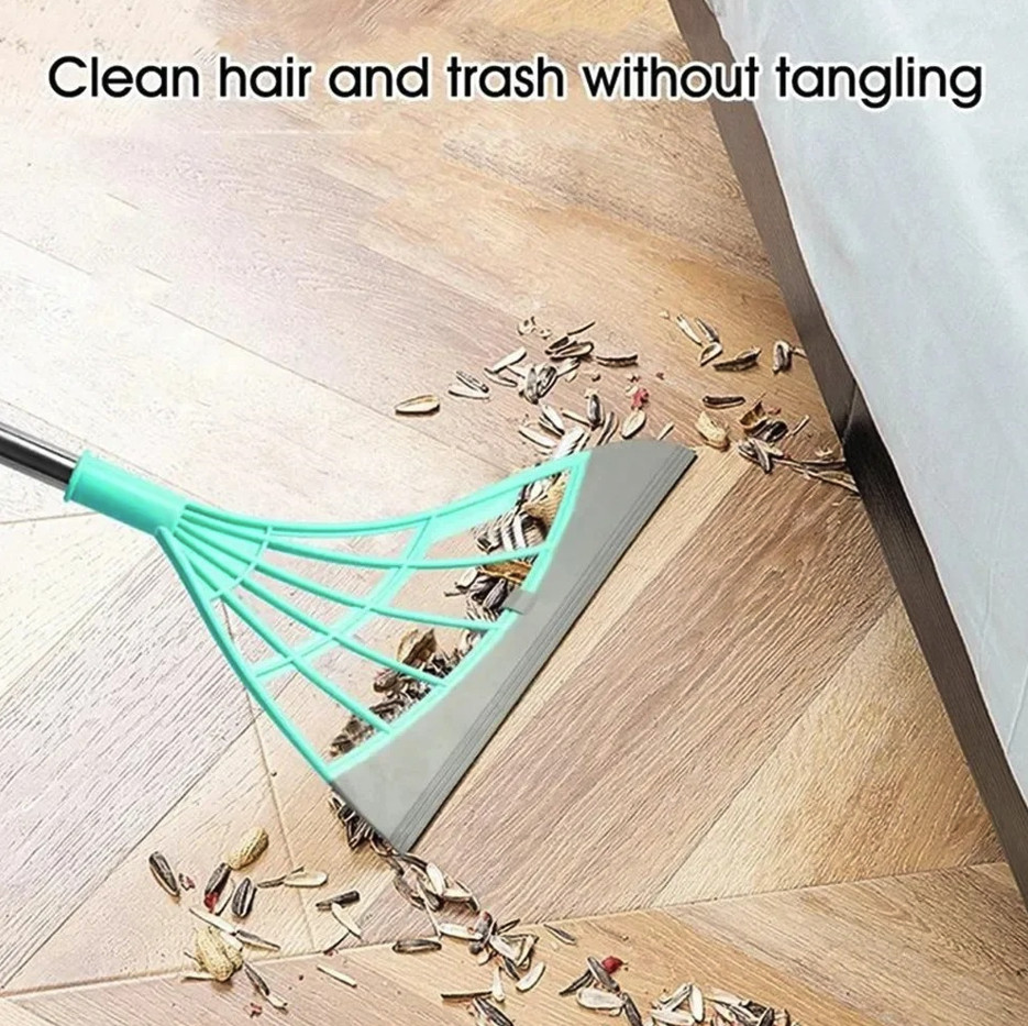 1pc Silicone Scraper Broom Magic Wiper Floor Glass Cleaning Mop – NEW