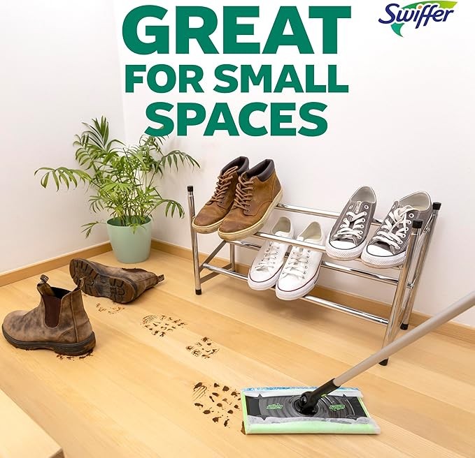 Swiffer Sweep + Mop, Wet Pads Refill, Floor Cleaner, Cleaning Cloths, Heavy Duty