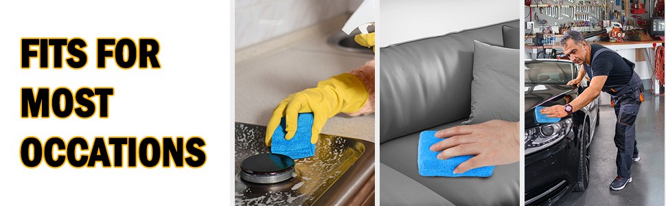 Microfiber Applicator Pads, Scratch-Car Wash Sponge for Cleaning, Premium Wax