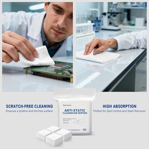 Anti-Static Microfiber Wipes 4×4 400 Pcs Lint Free Reusable Cloths