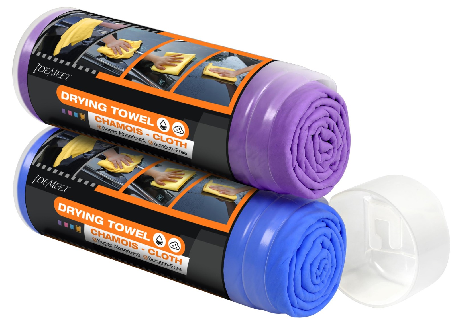 Idemeet Premium Shammy Towel for Car, Super Absorbent 2 Pack 26″”x17″” Car Dryin