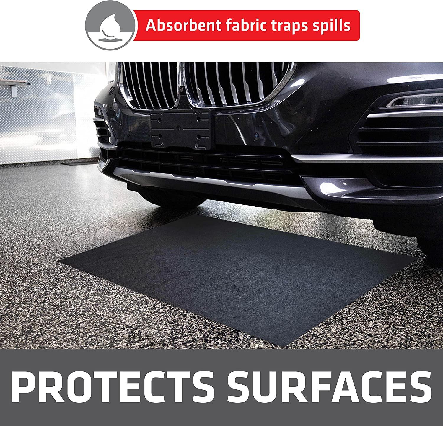 XL Oil Spill Mat , Premium Absorbent Oil Pad, Reusable, Washable
