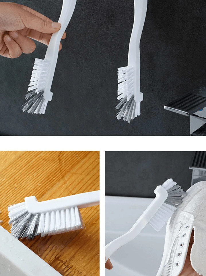 1 pc White Plastic Gap Cleaning Brush – Multipurpose for Kitchen, Bathroom