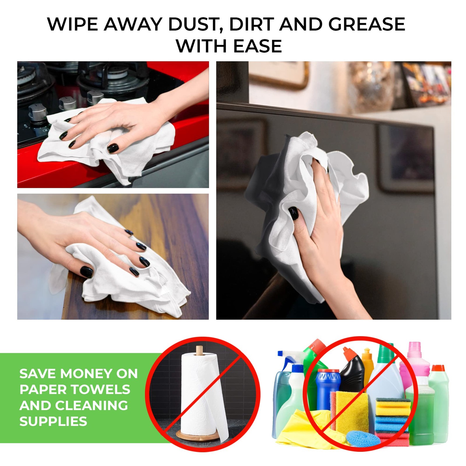 TILO Microfiber Cleaning Cloth – 19×13 Inch Ultra-Absorbent, Reusable Soft Po…