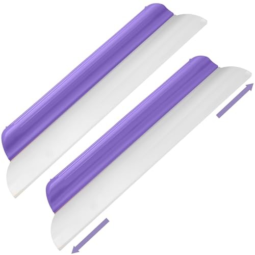 Pack 14 Inch Car Drying Squeegee Longer Silicone Water Squeegee Window 2 Purple