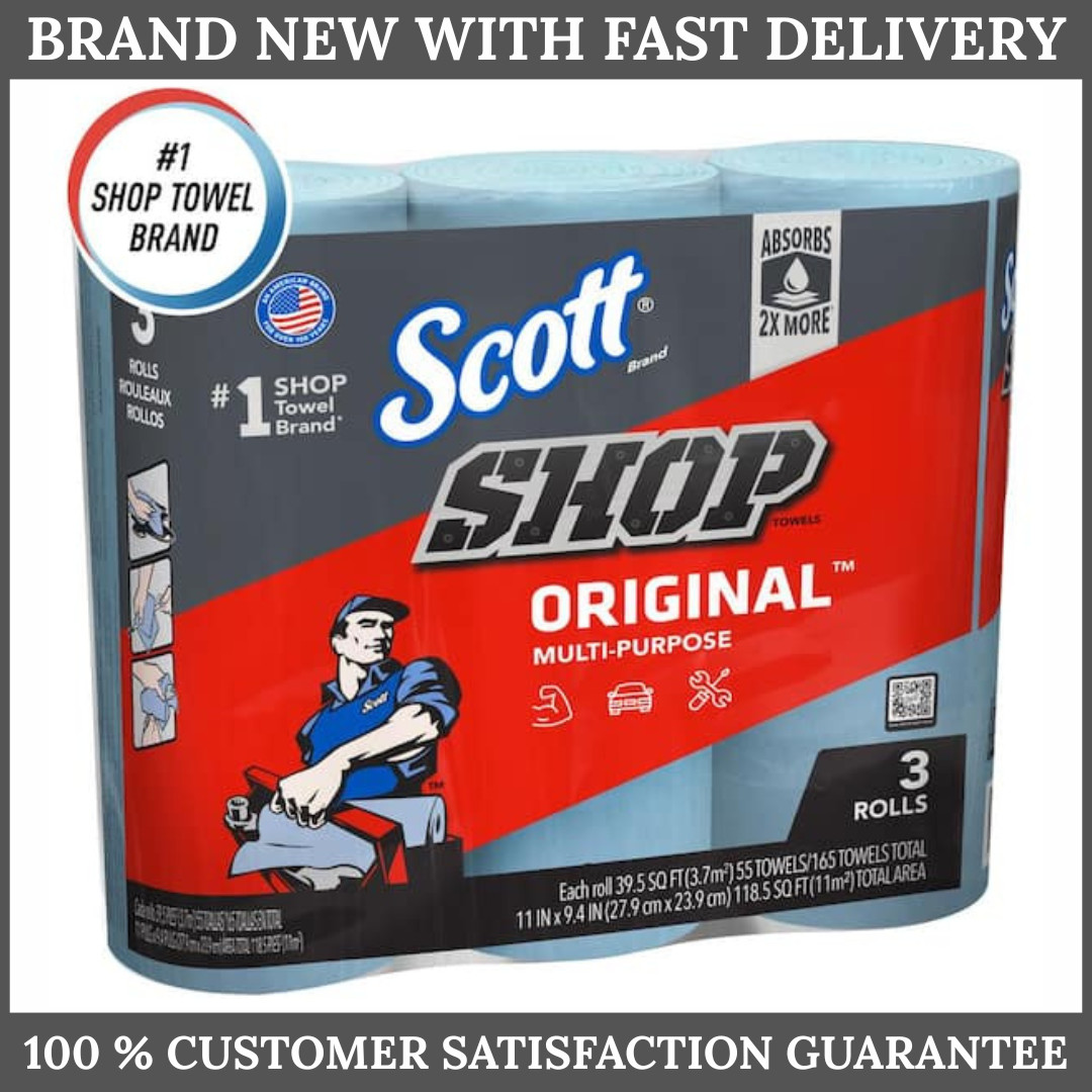 Scott Blue Cleaning Shop Towels Heavy Duty Disposable Wipes