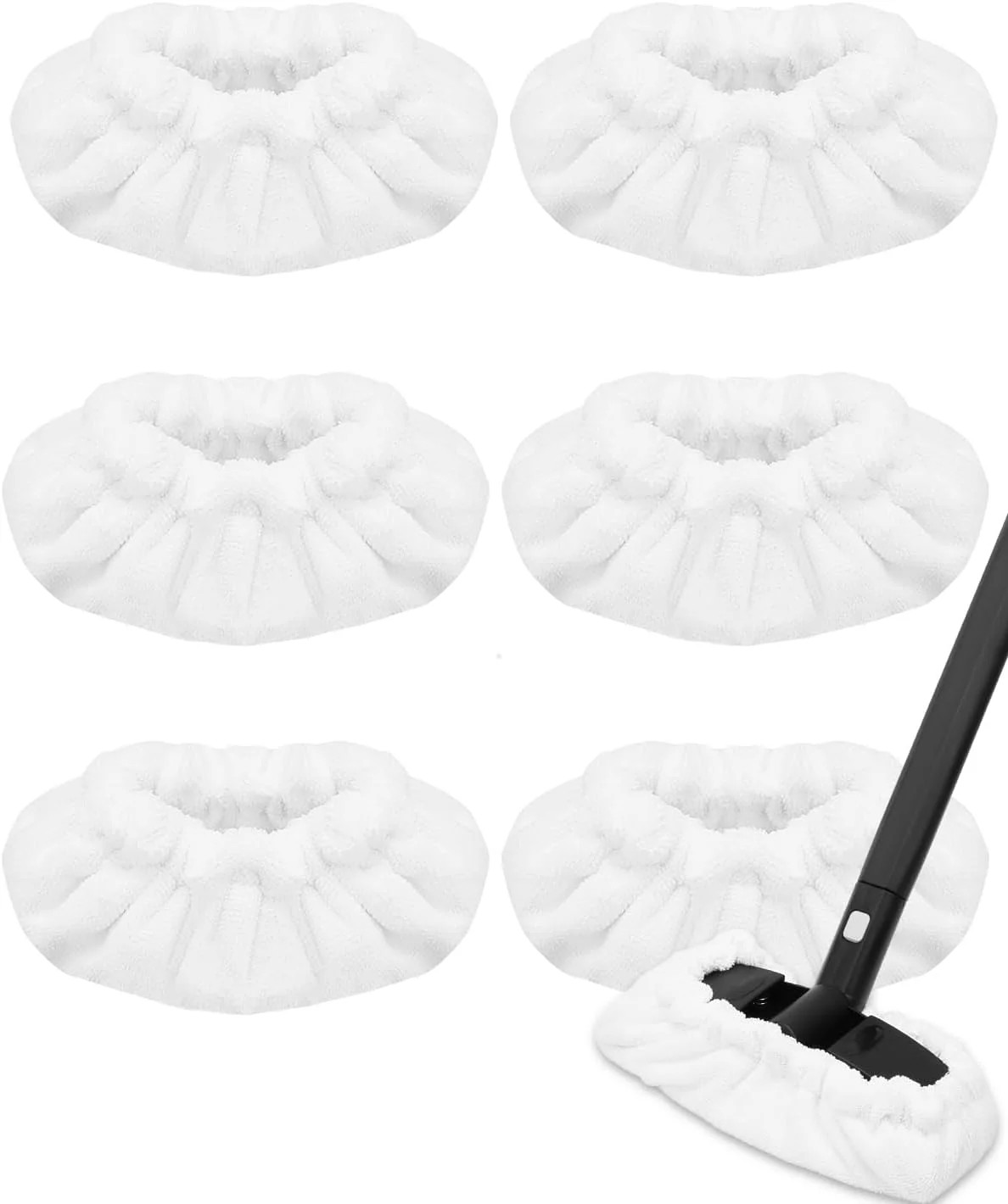 Reusable Steam Mop Pads – 6 Pack Microfiber for Multi-Surface Cleaning