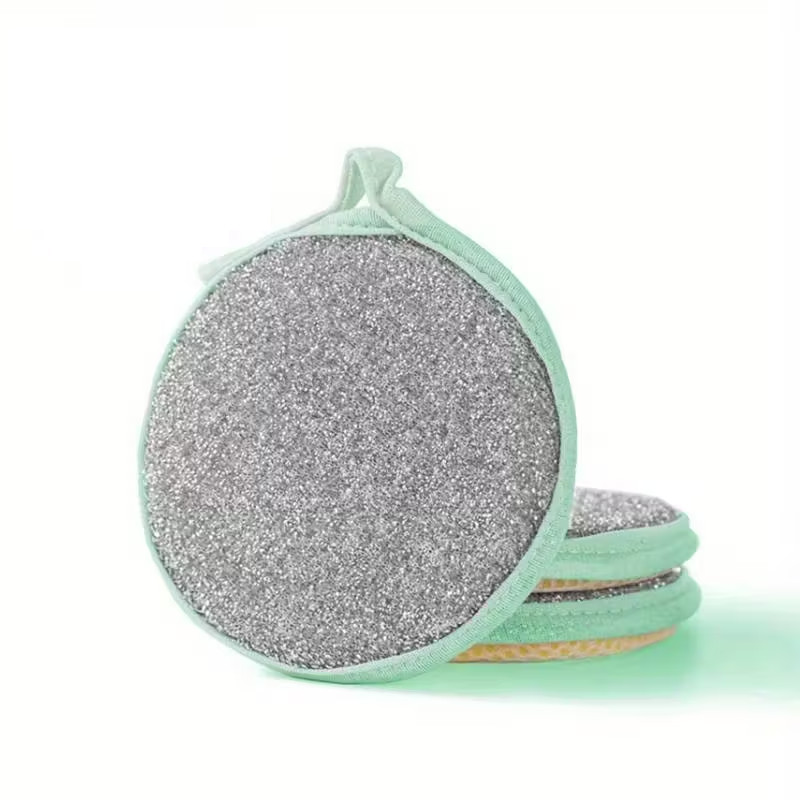 10× Reusable Double-Sided Dishwashing Microfiber Sponge Kitchen Cleaning Pads US