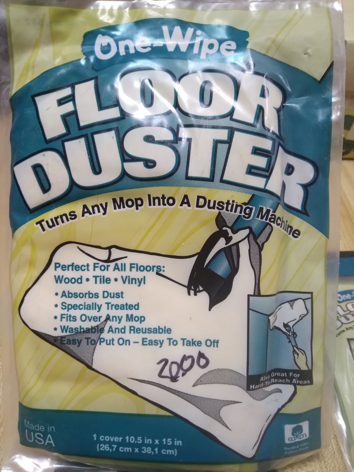 Two Guardsman One-Wipe Floor Dusters Cotton Cleaning Covers Tile Wood Vinyl New