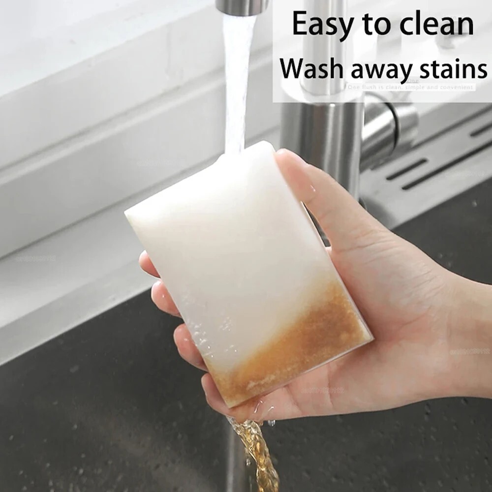 100PCS Magic Sponge Eraser Melamine Sponges Thick Cleaning Foam Home & Kitchen