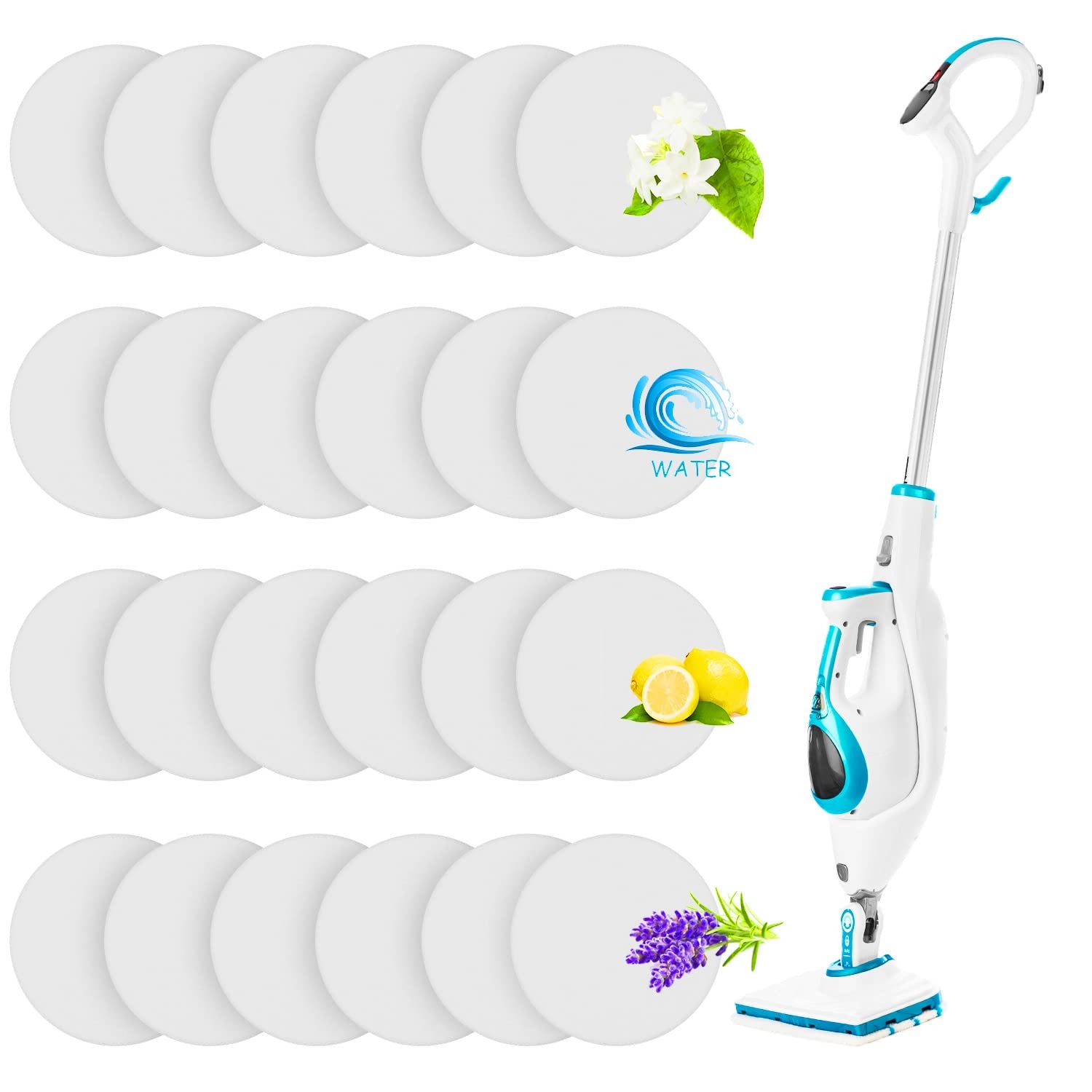 24 Pack Replacement Steam Mop Scent Discs Steam Mop Fragrance Discs Pads