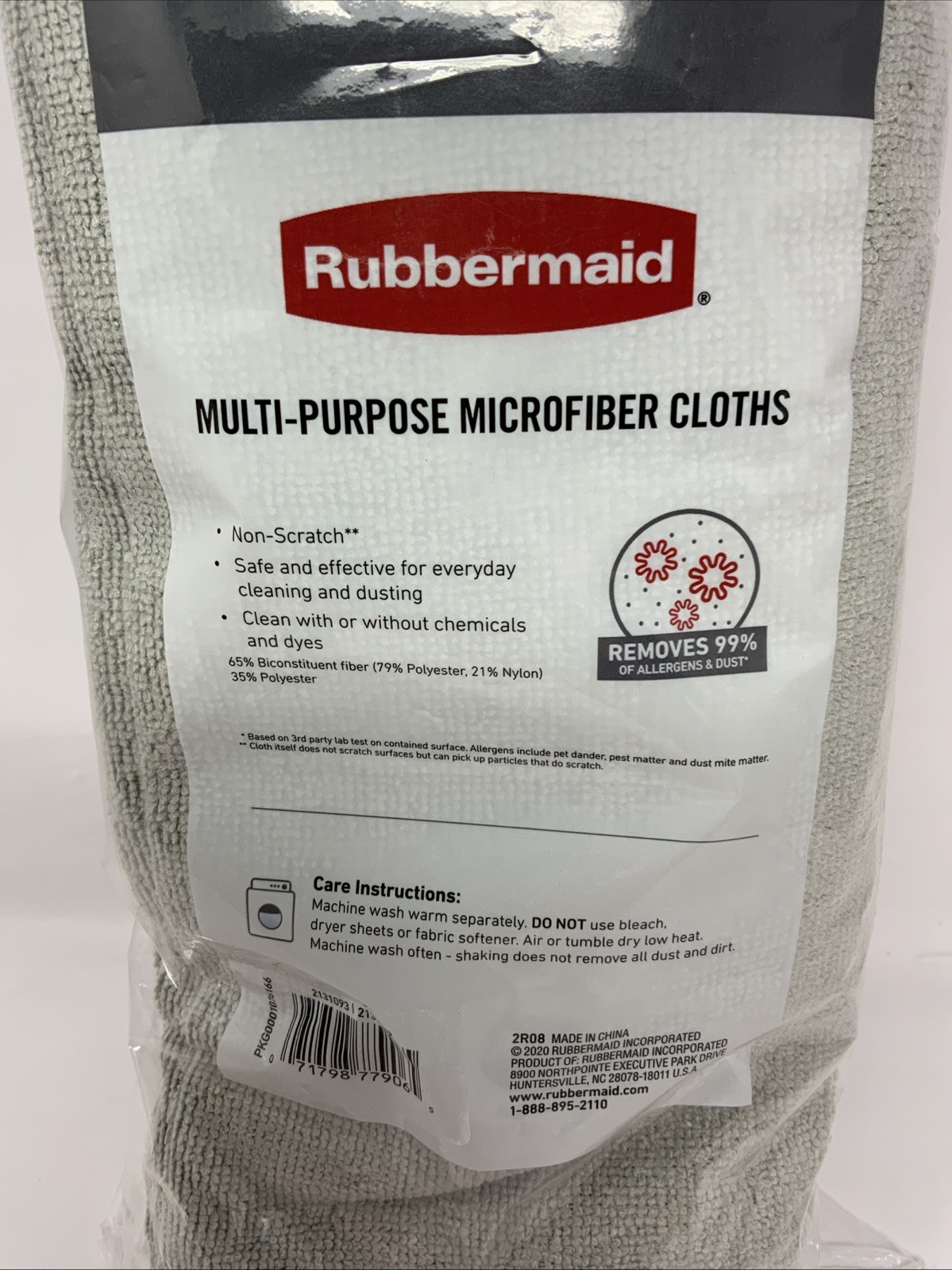 Rubbermaid Multi-Purpose Microfiber Cloth Towels 24 Pack 14″x 14″ Non-Scratch