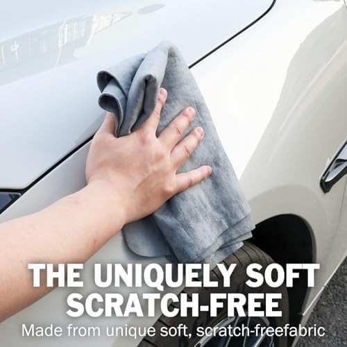 3 Pack Premium Chamois Towel for Car, 26”x17” Shammy Cloth for Car Drying, Super