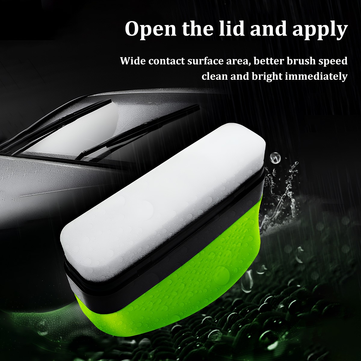 2Pcs Car Window Windscreen Glass Oil Film Automotive Clean Brush Remover Cleaner