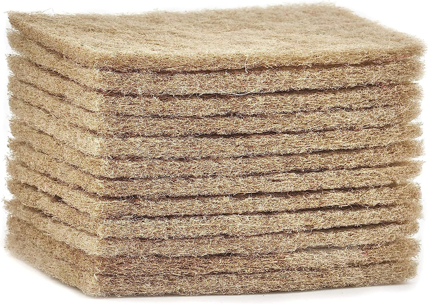 Superio Heavy Duty Natural Sisal Scouring Pads Non Scratch 12 Pack Scratch Free
