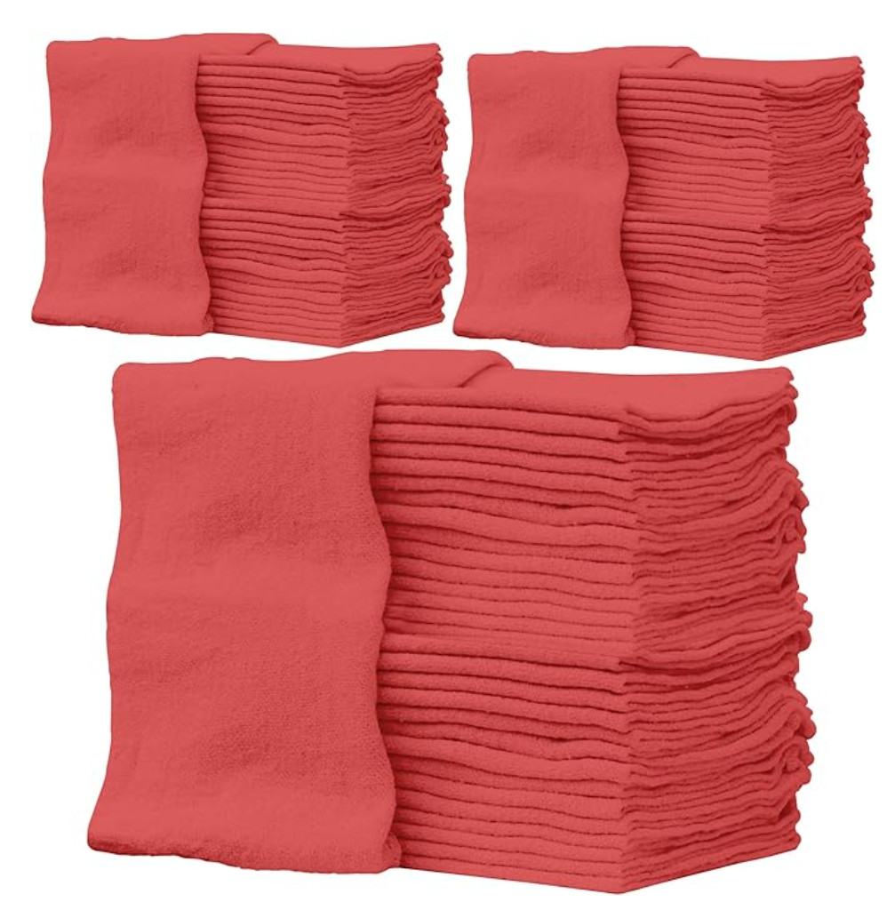 ZUPERIA Cotton Shop Towel – Multipurpose Cleaning Cloths 14″ x 12″-Pack of 150
