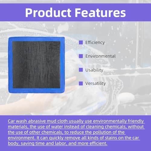 4Pcs Clay Mitt and Towel, Auto Detailing Clay Mitts with Towels Fine Grade for