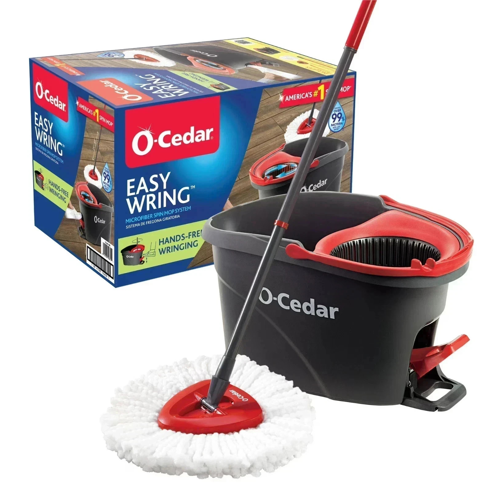 O-Cedar EasyWring Spin Mop & Bucket System Fats Ship