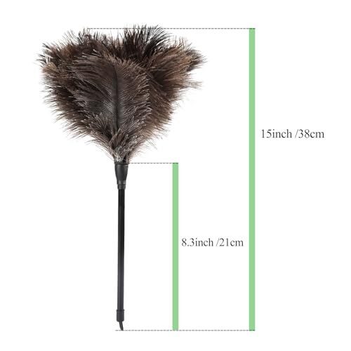 Ostrich Feather Duster 15 Inch Environmentally Handheld Feather Dusters for