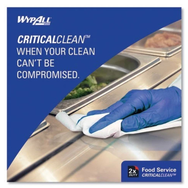WypAll X70 Foodservice Towels, Kimfresh Antimicrobial, Unscented, White, 300/CT