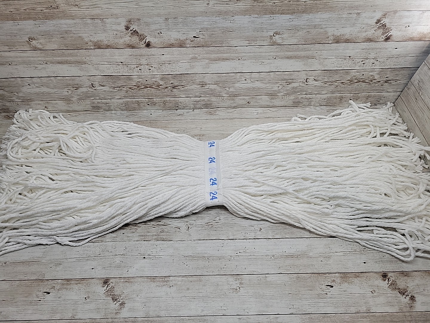 Mop Head Replacement Cotton Blend 24 oz *Lot of 5* Straight End wet Mop Head