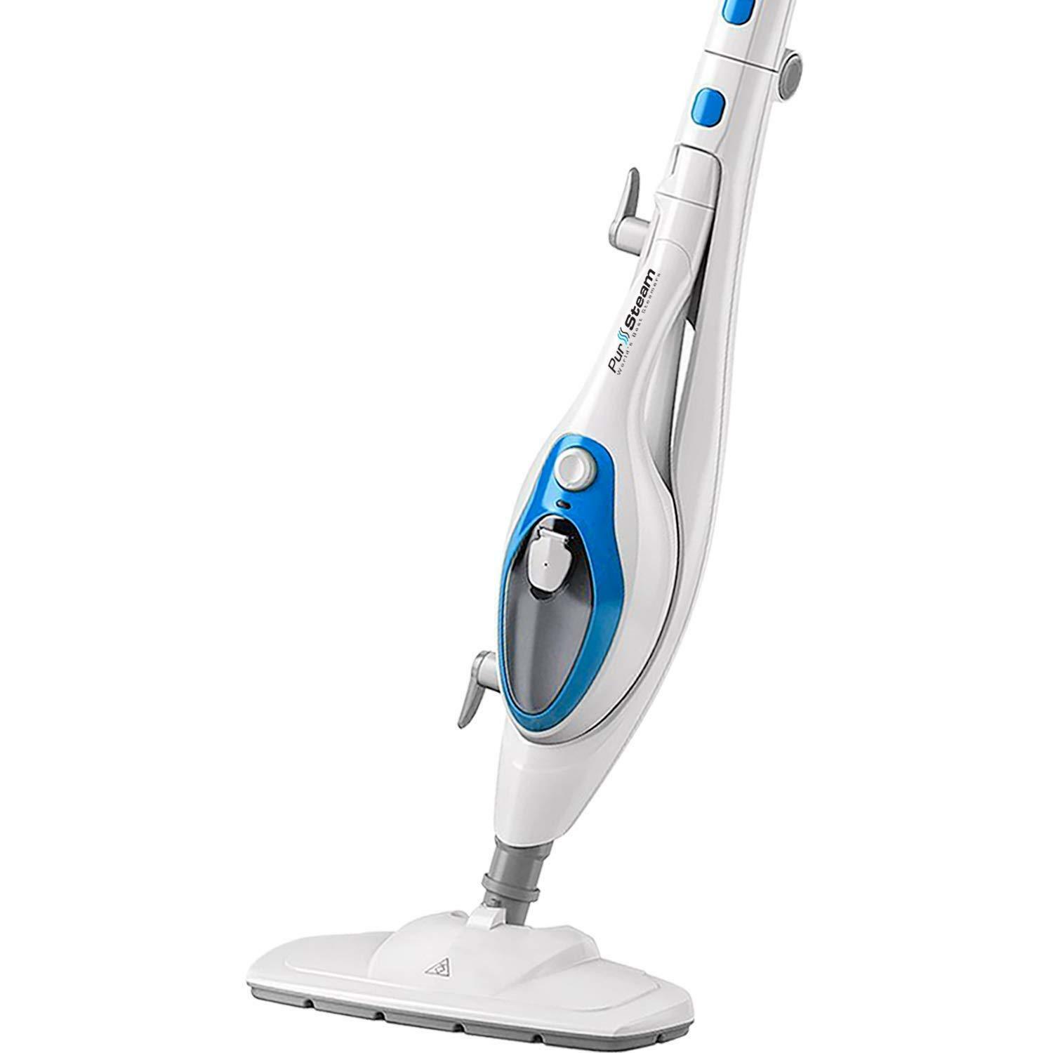 PurSteam Steam Mop Cleaner 10-in-1 with Convenient Detachable Handheld Unit