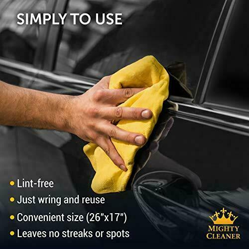 Premium Сar Shammy Towel – 26″ x 17″ – Super Absorbent Chamois Cloth for Car –