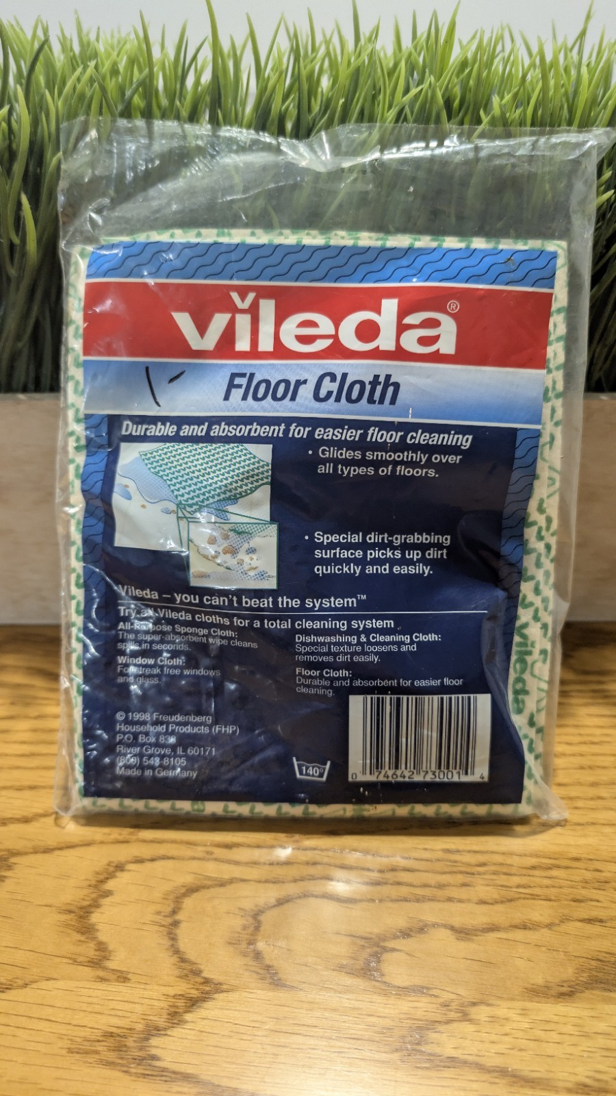 1 Vileda Roll-O-Matic Floor Cloths 14.4 x 17.5″ Machine Washable Germany 1998
