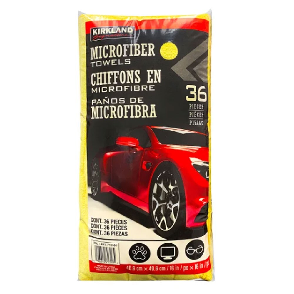 Kirkland Signature Ultra Microfiber Towels Auto Home, 16in x 16in, 36 count