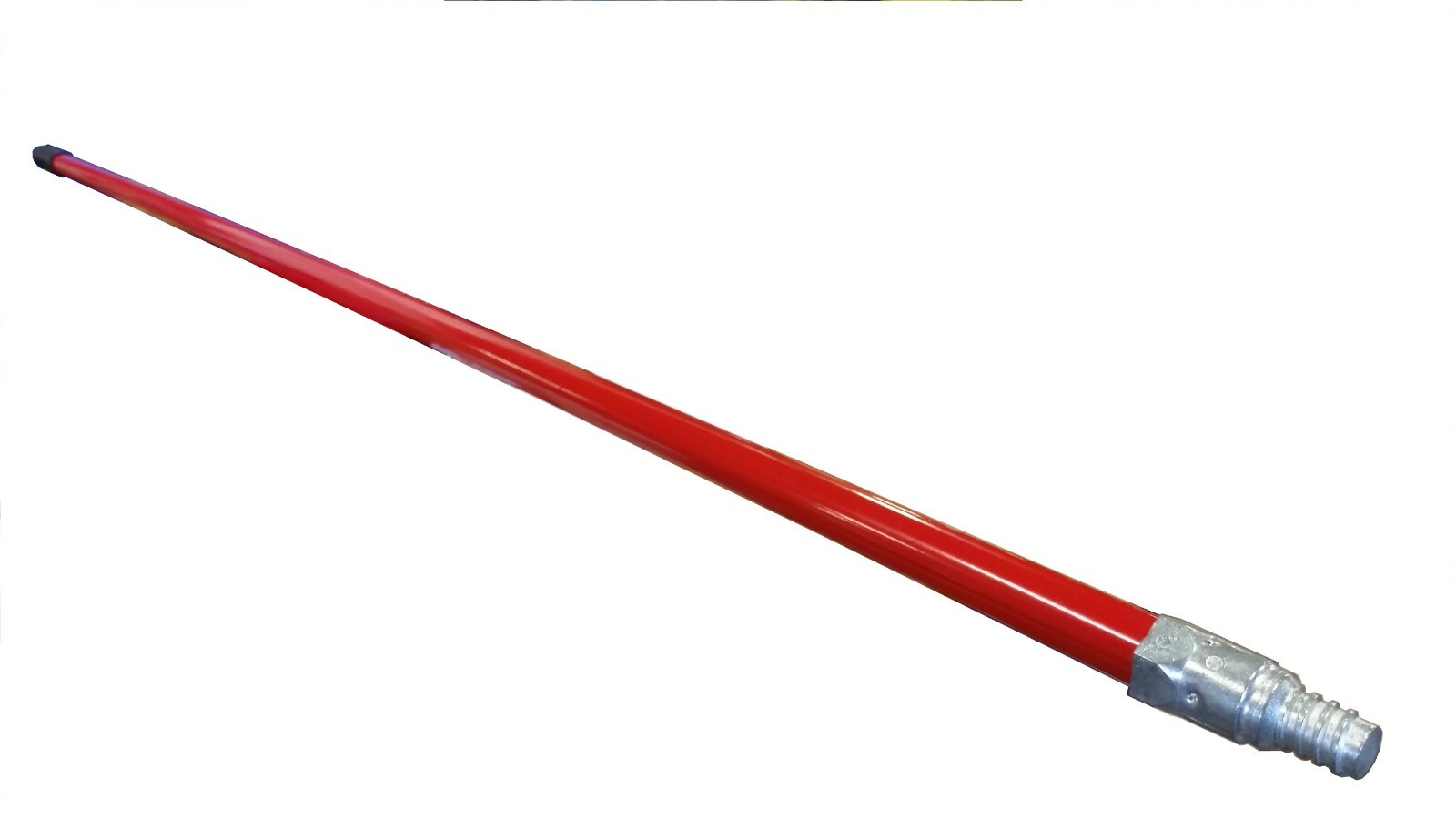 60″ Red Powder Coated Steel Broom Handle with Metal Thread